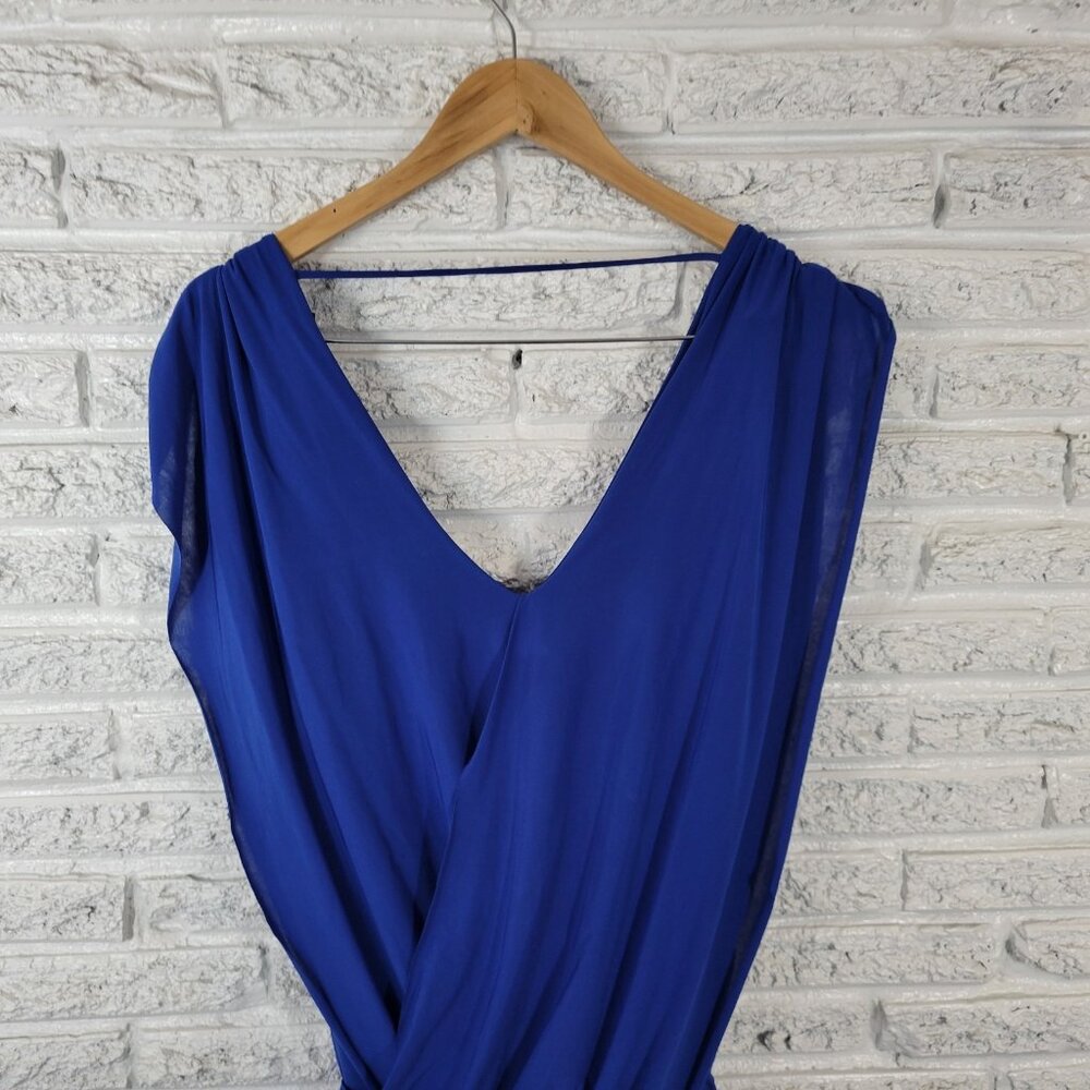 Fashion to Figure Women Dress 3X Plus Bodycon Party Ruched Mini Blue BLU107E - Picture 7 of 11
